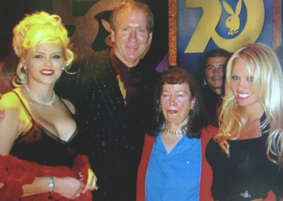 Mark at a Playboy party with, (left to right) Anna Nicole Smith, Bettie Page, and Pamela Anderson