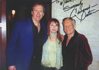 Mark with Hugh Hefner, and Elvira, Mistress of The Dark